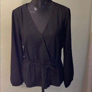 Black tied blouse